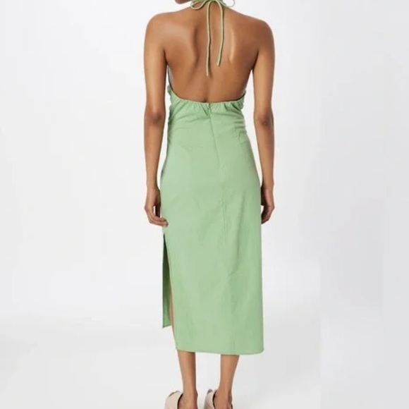 GUC A&F Halter Keyhole Midi dress size SMALL PETITE in light green - Picture 10 of 10